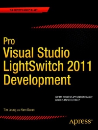 Pro Visual Studio LightSwitch 2011 Development